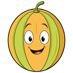 Melon Classroom Fruit Transparent Sticker